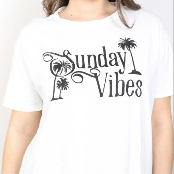 NWT Sunday Vibes Short Sleeve Top 2X - Picture 4 of 4